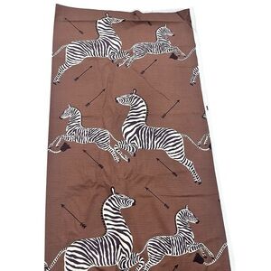 Scalamandre Zebras Brown Linen Blend Fabric 7 Yards 54” Wide